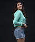 Mint Long Sleeve Hoodie Tshirt